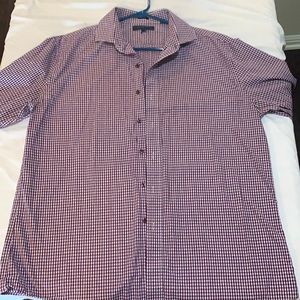 Hilfiger Wine color Spread Collar 17x34-35